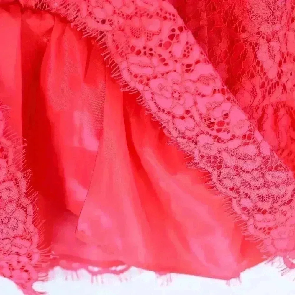 NWT RSVP by Talbots Size 18 pink sleeveless lace ruffle bottom blouse - Picture 5 of 15